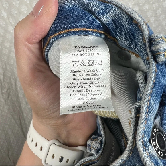 Everlane Light Wash High Rise Boyfriend Jeans - Picture 6 of 6
